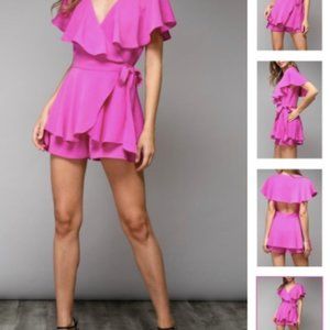 Magenta Wrap Romper